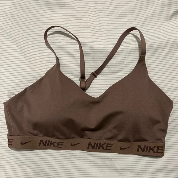 Nike Women's Chocolate Brown Sports Bra - Picture 1 of 3